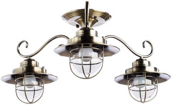 Люстра стельова Arte Lamp Lanterna A4579PL-3AB 3x60 Вт E27 антична бронза 