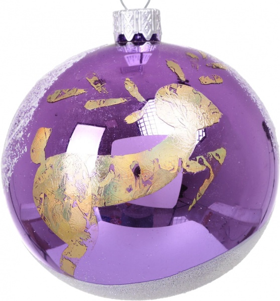 Шар новогодний мульти d 80 мм в ассортименте