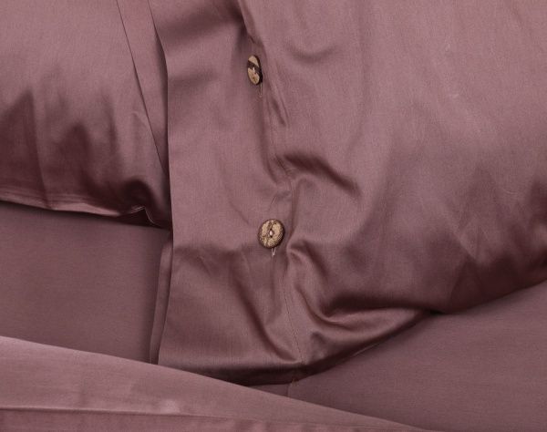 Комплект постільної білизни Mono brown D сімейний коричневий La Nuit 