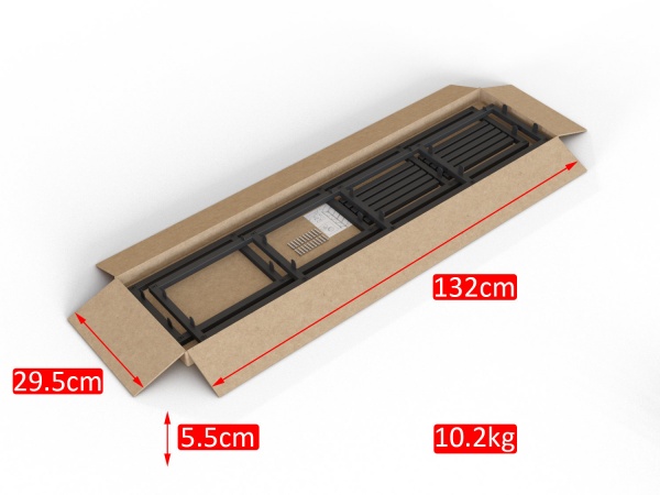 Стеллаж Altstahl Cante 4 (250х340х1300) черный