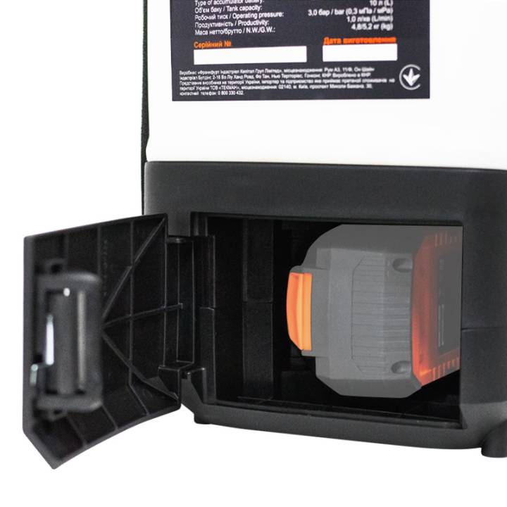 Опрыскиватель аккумуляторный Tekhmann TGS-10/i20 3 бар 3 насадки 10 л