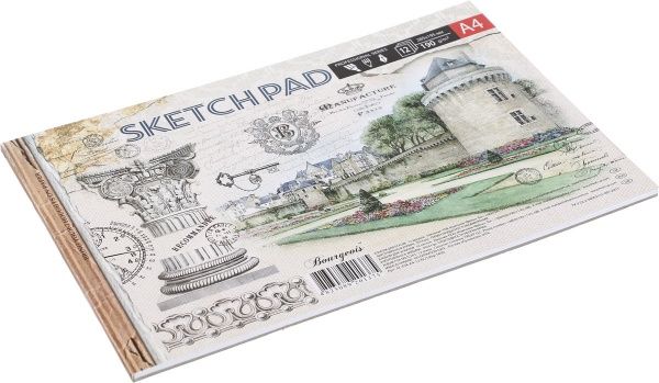 Альбом Альбом для ескизов А4 12 листов., 190 г/м2, клееный Bourgeois