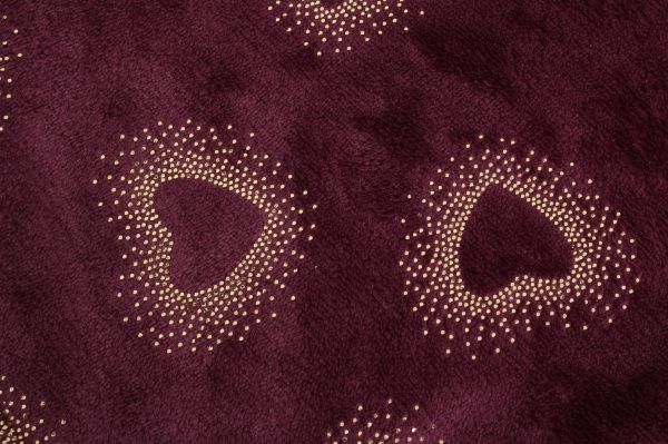 Плед Basic Shine Hearts 200x220 см Бордо La Nuit 