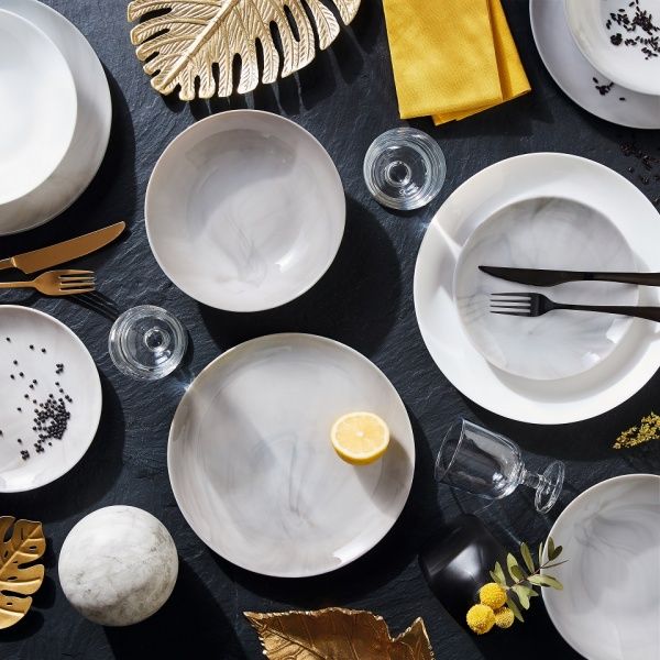 Сервиз столовый Diwali Marble Granit 19 предметов Luminarc