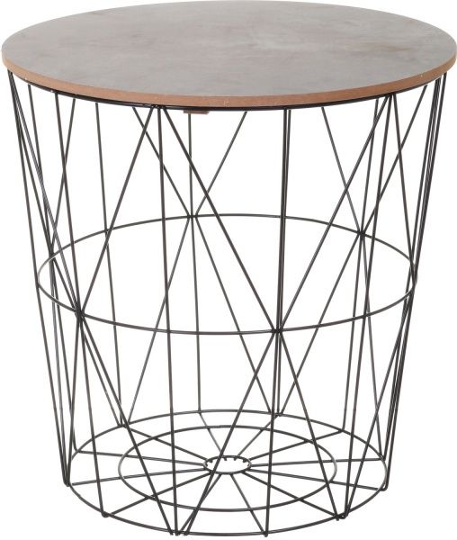 Стол-корзина Сканди Concrete 34,5х34,5х39 см 
