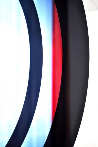 Зеркало SEAPS Zerrofixx Glitter Circle Black 90x90 см №3607 