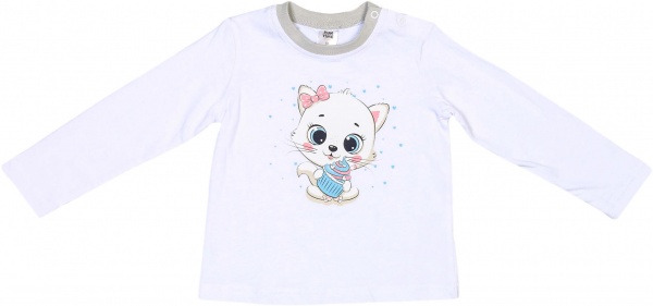 Піжама для дівчаток Funtime із довгим рукавом р.98 білий із рожевим 