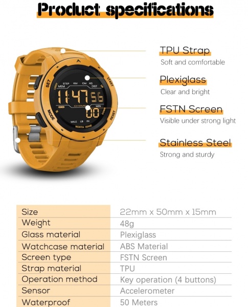 Годинник тактичний MARS Pro 5BAR North Edge black (NULL)