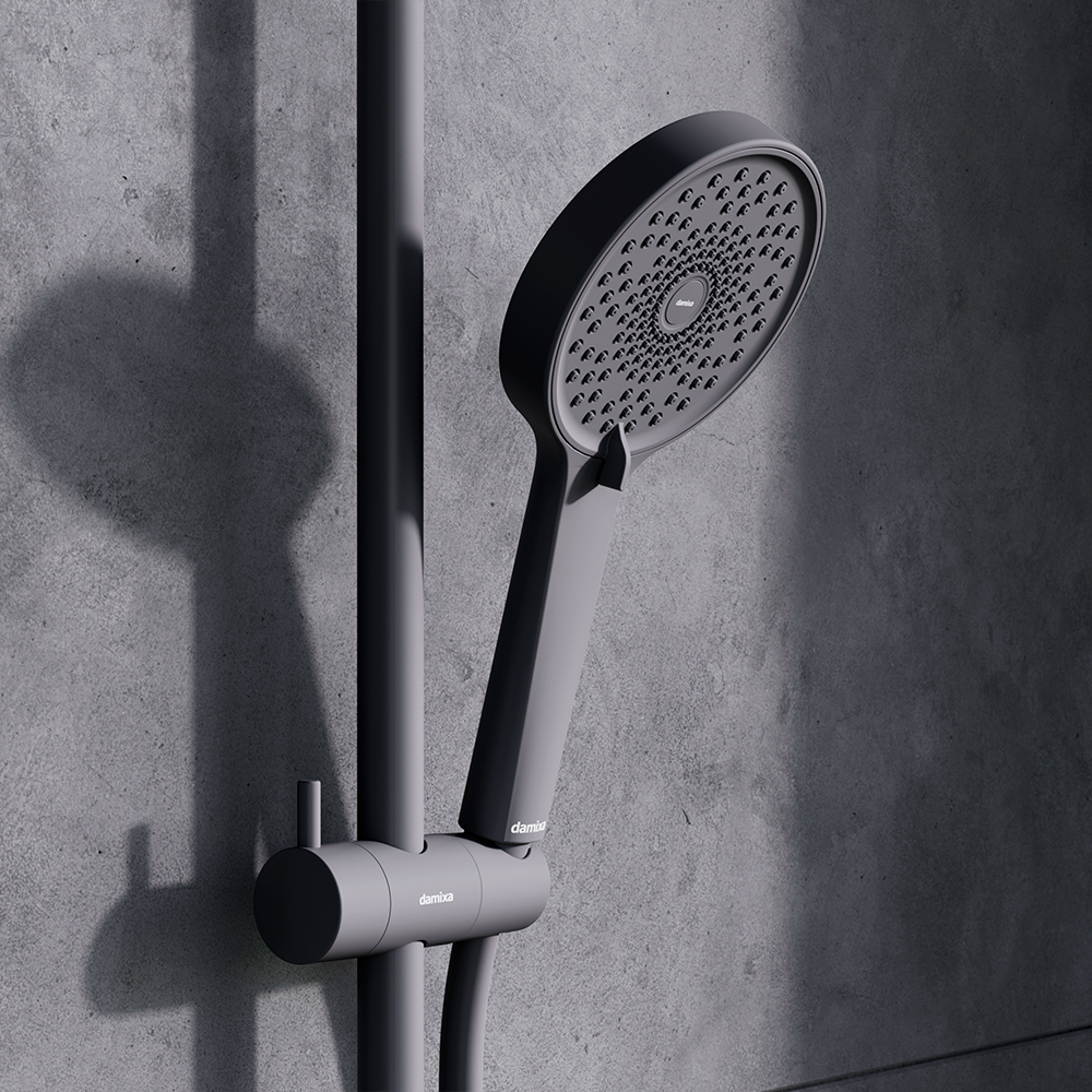 Душевая система Damixa 947760300 Apollo, с ванно-душевым термостатическим смесителем-полкой