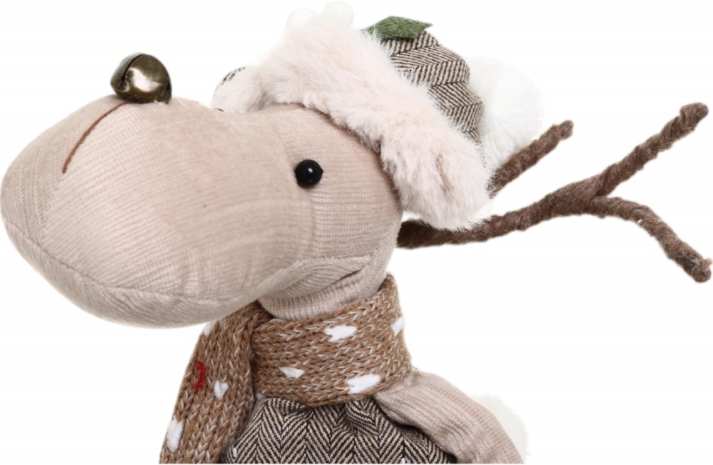 Декорация новогодняя Олень что сидит в ассортименте AZ230222AB 66 см