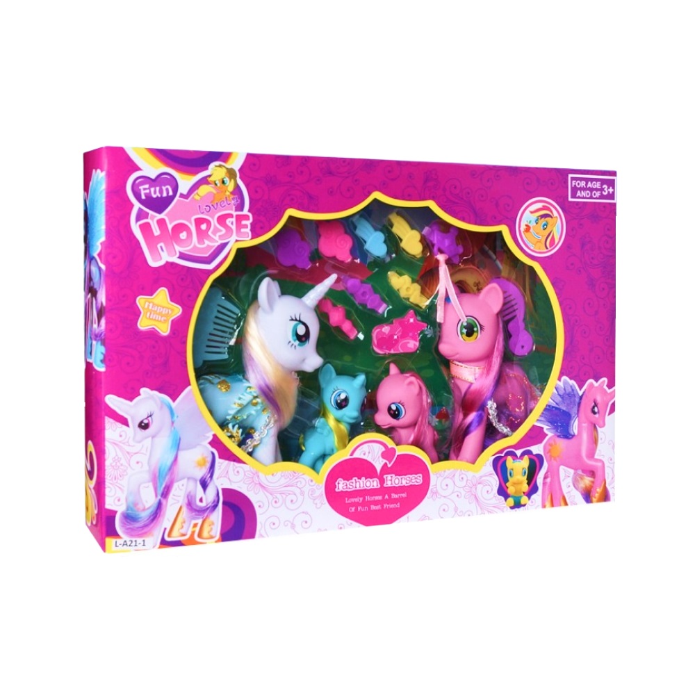 Игровой набор SHANTOU YISHENG Семья пони в ассортименте L-A21-1