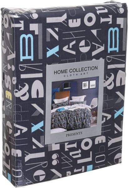 Комплект постільної білизни alphabet сімейний темно-сірий La Nuit 