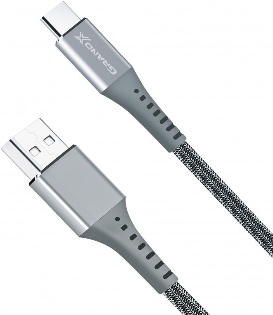 Кабель Grand-X USB-type C 3A Fast Сharge 1,2 м grey (FC-12G)