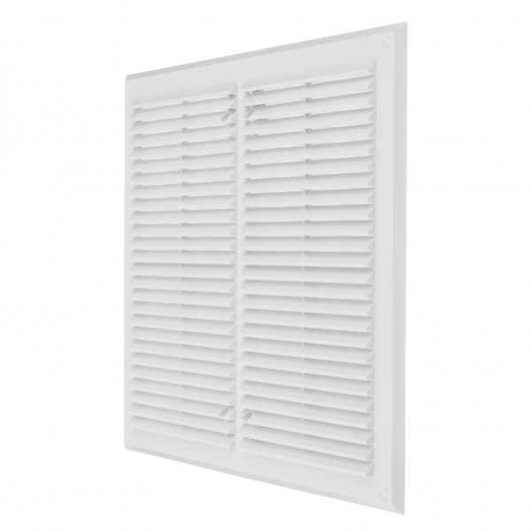 Решетка для вентиляции MiniMax с сеткой против насекомых 300 х 300 мм (1121) пластик белый 