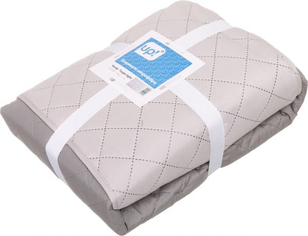 Покривало 240x215 см Білтекс бежевий із сірим 