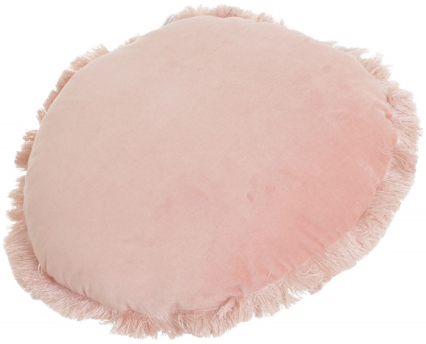 Подушка KM круглая с кистями 100% полиэстер 40x40 см розовый 