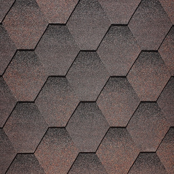 Битумная черепица гибкая Aquaizol Мозаика коричневая