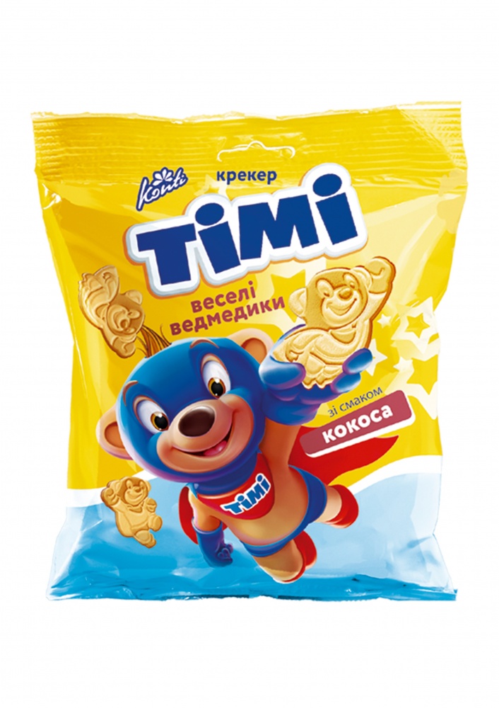 Крекер ТІМІ Веселые мишки со вкусом кокоса