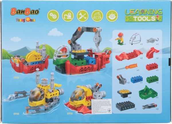 Конструктор BanBao Великі блоки Човен з краном
