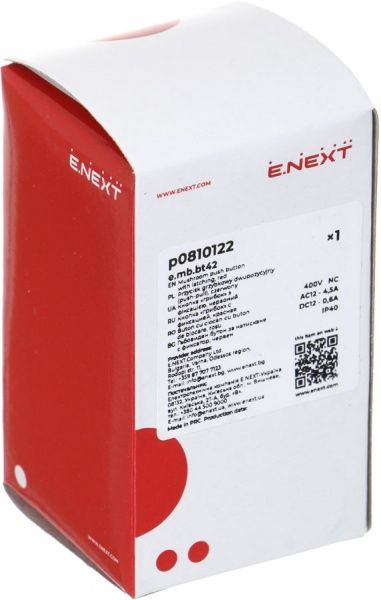 Кнопка «грибок» E.NEXT e.mb.bt42 червоний p0810122