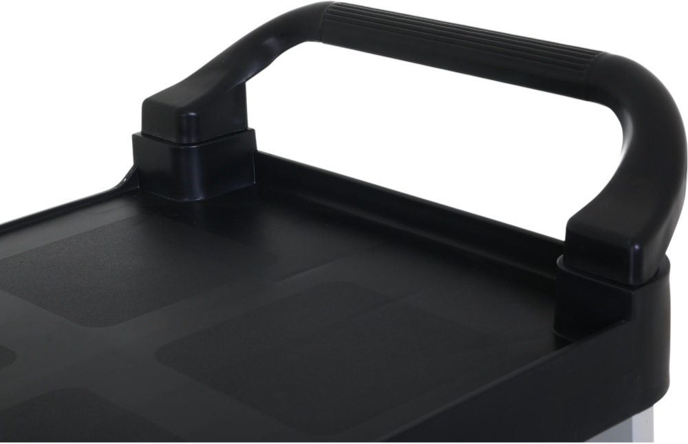 Тележка сервировочная черная UFB 725x410х880 мм пластик