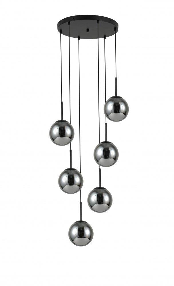 Підвіс Sensio Lil 6x40 Вт E14 чорний/бурштиновий LS-746585/6PA-E1440W