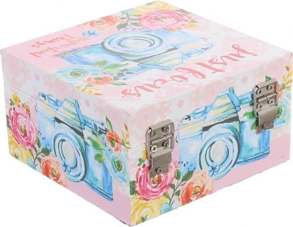 Скринька для прикрас Рожева фотокамера 14x15x8 см