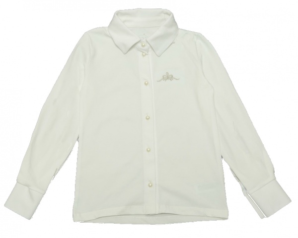 Блуза Фламинго для девочки р.128 молочный 886-416 