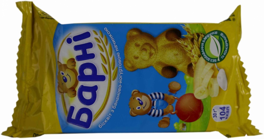 Бисквит Барни с бананово-йогуртовой начинкой 30 г