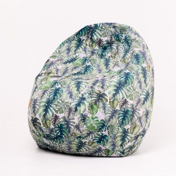 Кресло-мешок SanchoBag Груша Пальмовые листья М зеленый (38PG2PT513) 