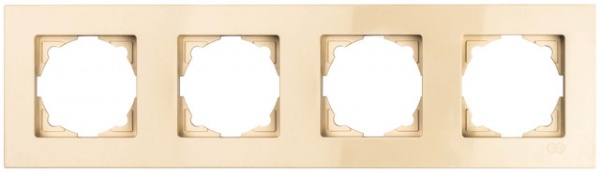 Рамка четырехместная Gunsan Eqona горизонтальная крем 01 40 12 00 000 145
