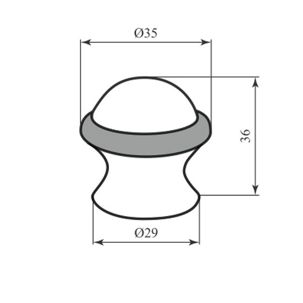 Стопор дверний RDA DS019-MAB матова антична латунь