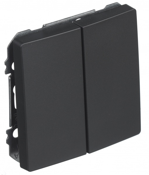 Выключатель проходной двухклавишный Siemens Style без подсветки антрацит коссо 5TG72701AC00