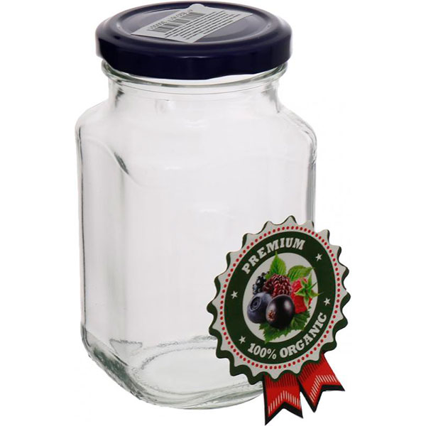 Банка для консервирования с крышкой твист-офф квадратная 300 мл 