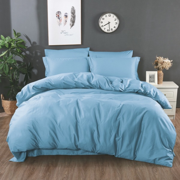 Комплект постельного белья семейный голубой Word of Dream 