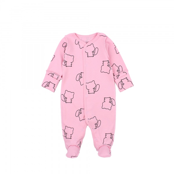 Комбінезон ясельний для дівчинки Фламінго Cat р.56 рожевий 365-015 