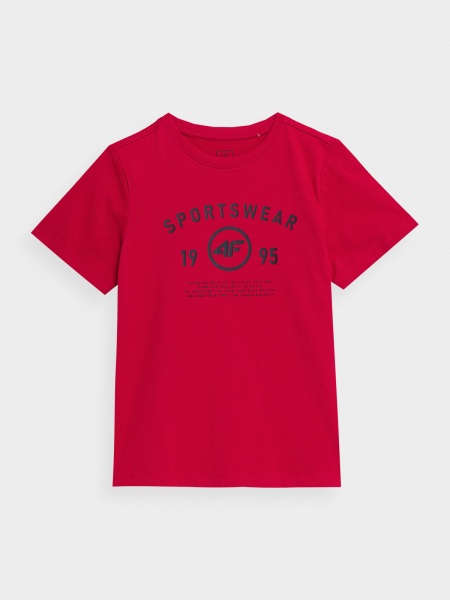 Футболка 4F TSHIRT M1012 4FJSS23TTSHM1012-62S р.128 красный