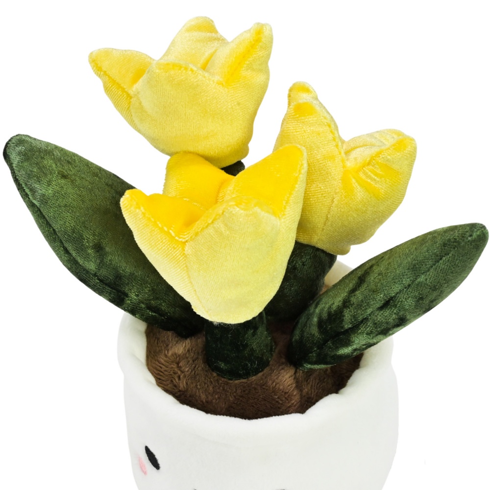 М'яка іграшка Plush and Co Квітоньки тюльпан 10х10х20 см жовтий із білим PLC25052