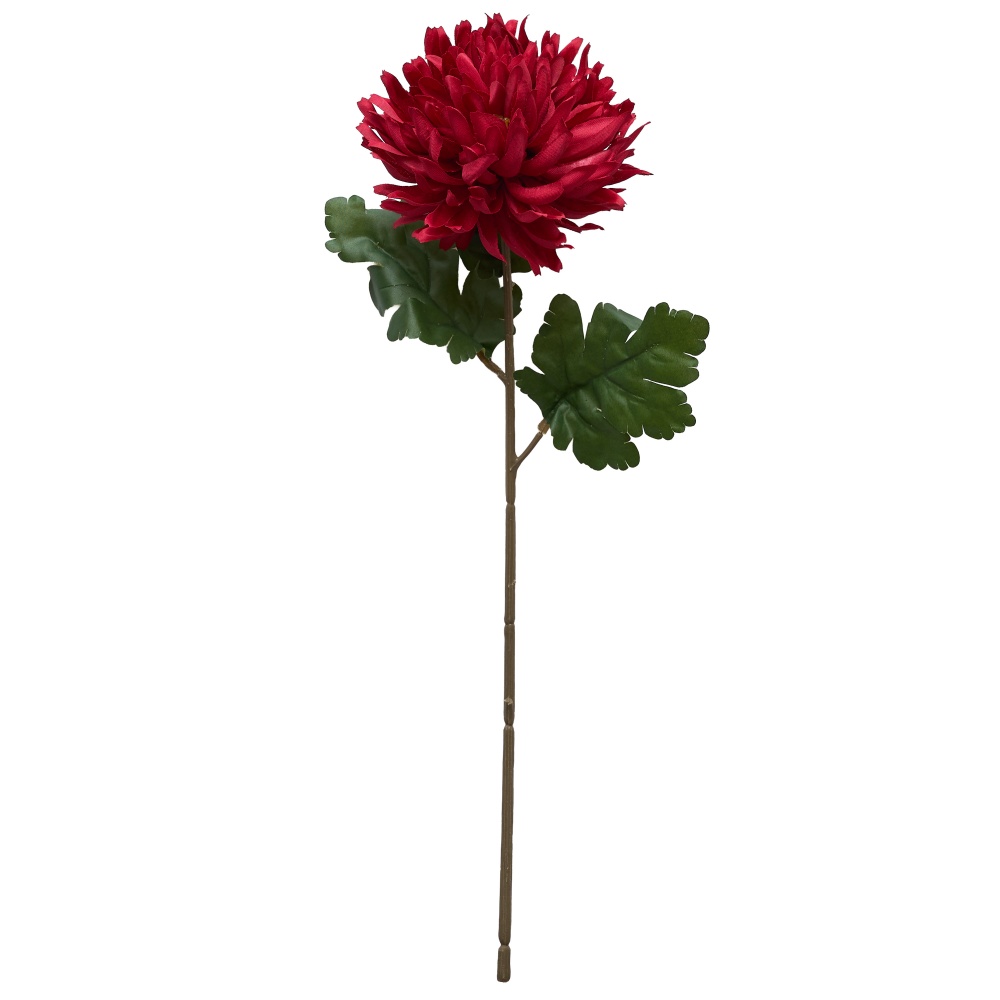 Цветок искусственный Хризантема 46 см бордовая Девилон