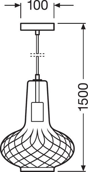 Світильник підвісний Ledvance Carved Pendant Pear 1x60 Вт E27 помаранчевий 