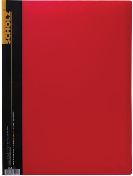 Папка с файлами А4, 20 ф, PP 600мкм, красная SCHOLZ