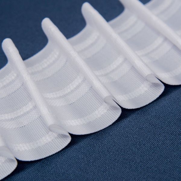 Тесьма шторная матовая карндашная, 75 мм