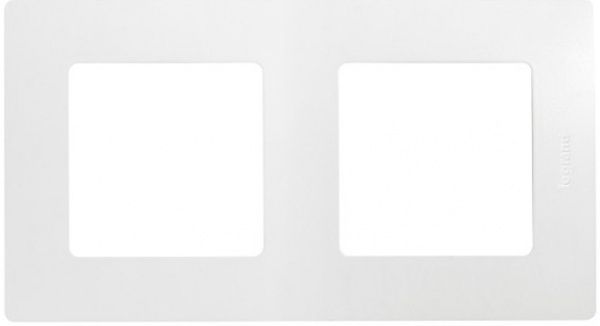 Рамка двухместная Legrand Etika 2-постовая горизонтальная белый 672502