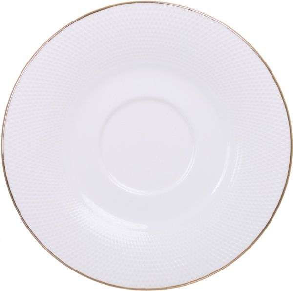 Чашка с блюдцем Diamond Gold 230 мл фарфоровая Fiora