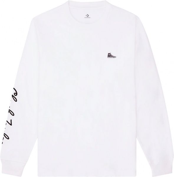 Футболка Converse CONVERSE CT SNEAKER PATCH LS TEE 10020536-102 2XL білий