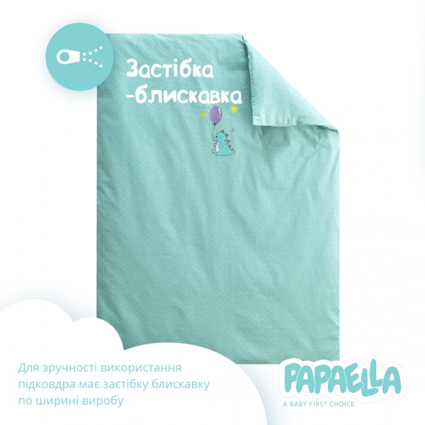 Комплект для детской кроватки IDEIA Ранфорс горошек ментоловый 4820227284818