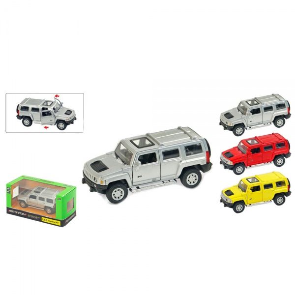 Машинка Автопром 1:43 Hummer H3 в асортименті 67301