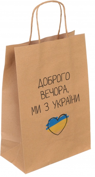 Пакет бумажный Флаг крафт L