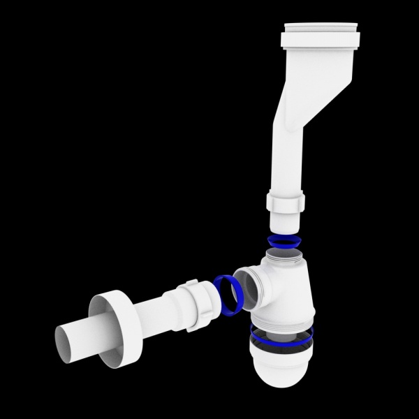 Сифон для писсуара ScandiSPA с трубкой 40/32*200 и розетками 32 и 40