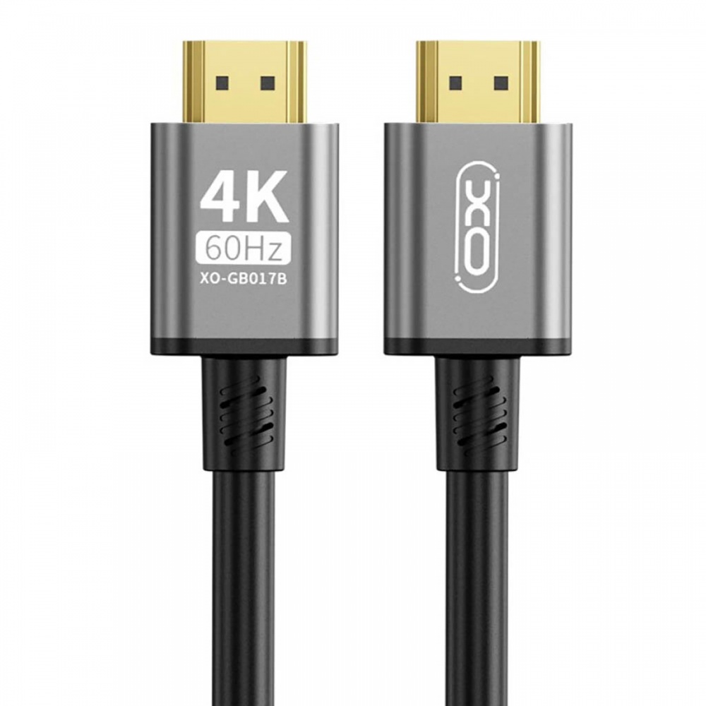 Кабель Xo GB017B-HDMI to HDMI v2.0 5 м сріблястий (GB017B-HDMI.tranish)